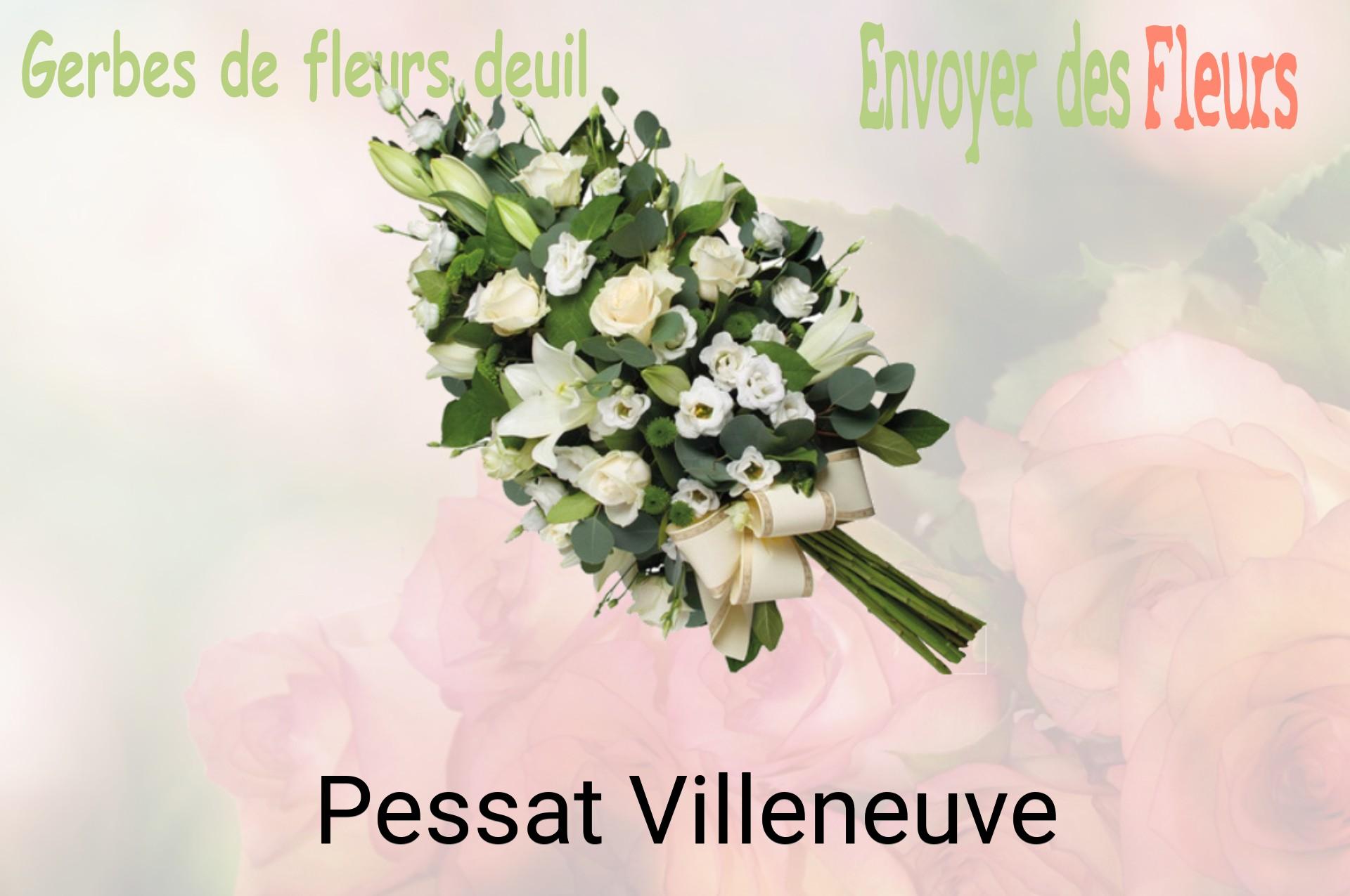 Gerbe de fleurs de deuil livrée à Pessat-Villeneuve